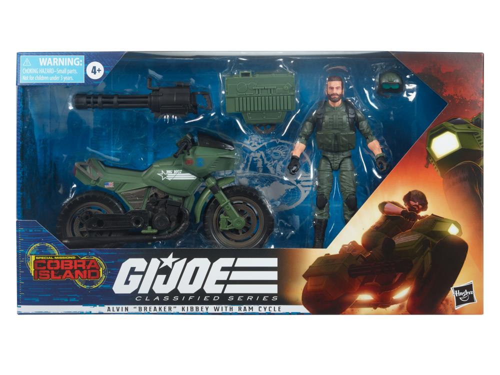 G.I. Joe Classified Series Special Missions: Cobra Island Alvin “Breaker” Kinney Figure with RAM Cycle Exclusive