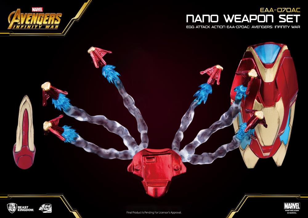 Avengers: Infinity War Egg Attack Action EAA-070AC Iron Man Mark L Nano Weapon Accessory Set
