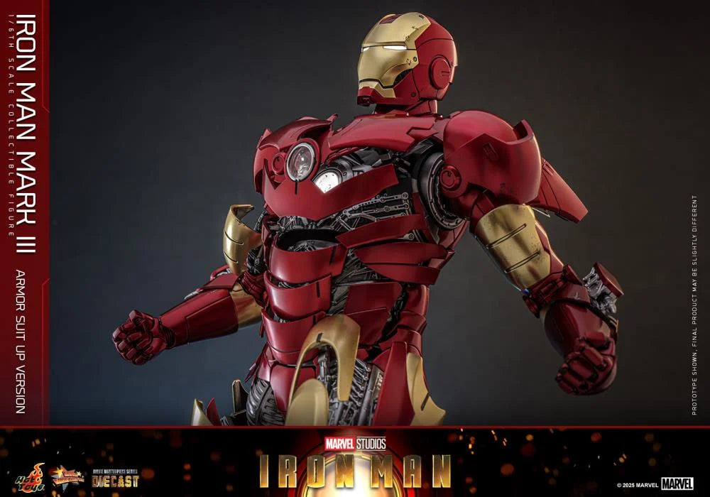 Pre-Order - Marvel MMS825 Iron Man Mark III (Armor Suit Up Ver.) 1/6th Scale Collectible Figure