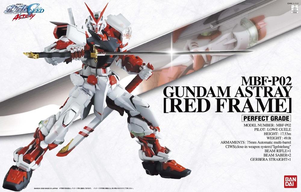 Mobile Suit Gundam SEED Astray PG Gundam Astray Red Frame 1/60 Scale Model Kit (Reissue)