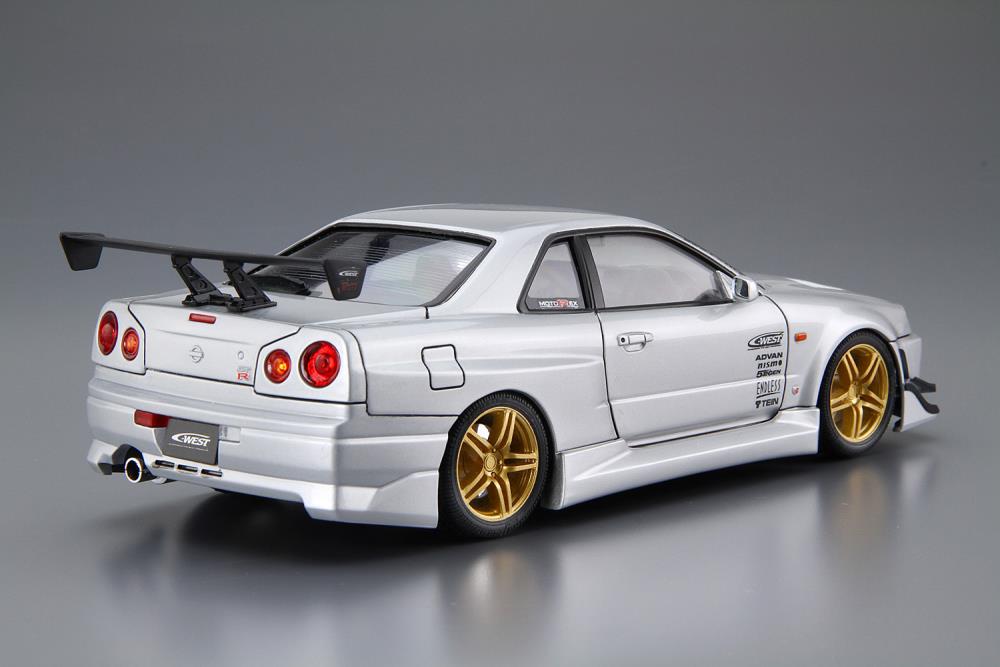 Nissan (2002) C-West BNR34 Skyline GT-R 1/24 Scale Model Kit