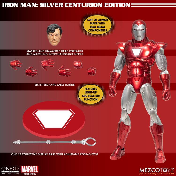 PRE-ORDER - Marvel Comics One:12 Collective Iron Man (Silver Centurion)