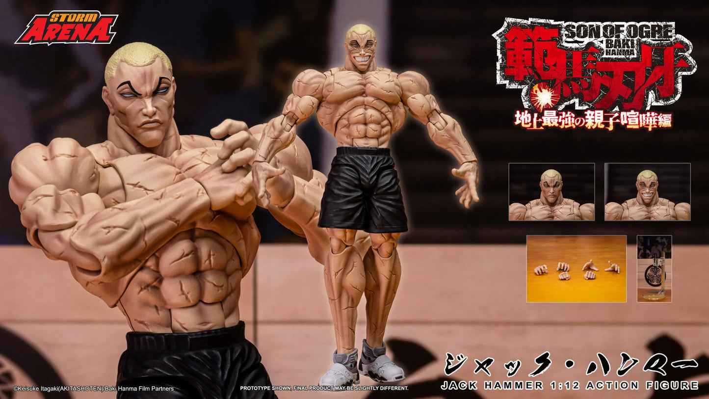 Pre-Order - Baki Hanma: Son of Ogre Storm Arena Jack Hammer 1/12 Scale Action Figure