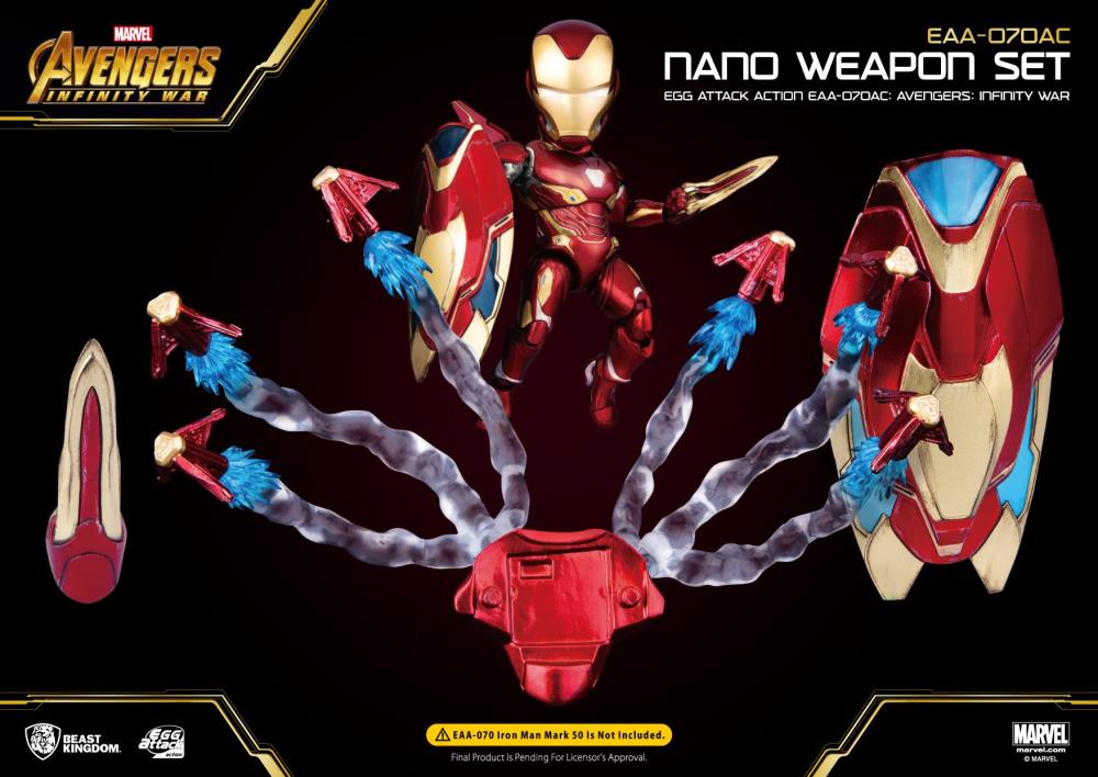 Avengers: Infinity War Egg Attack Action EAA-070AC Iron Man Mark L Nano Weapon Accessory Set