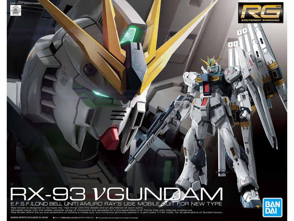 Mobile Suit Gundam: Char's Counterattack RG Nu Gundam 1/144 Scale Model Kit