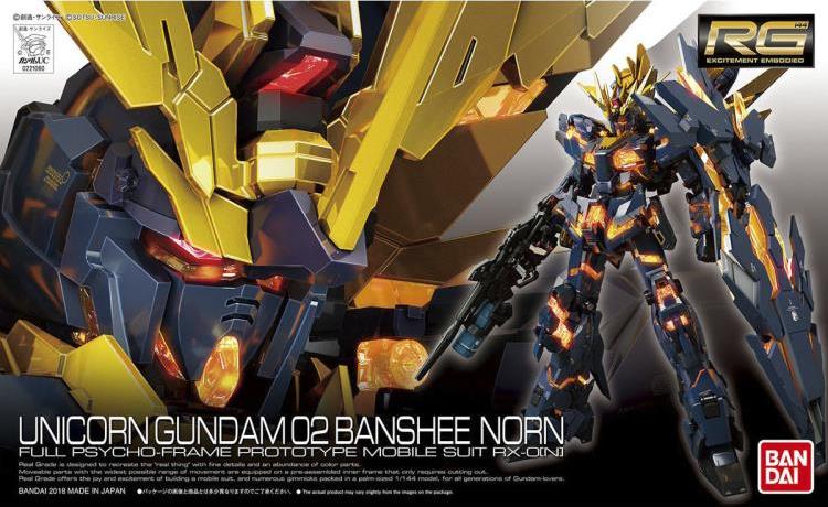 Mobile Suit Gundam Unicorn RG Unicorn Gundam 02 Banshee Norn 1/144 Scale Model Kit