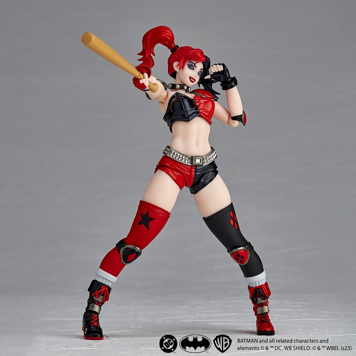 DC Comics Amazing Yamaguchi Revoltech Harley Quinn (Red x Black Ver.) SDCC 2025 Exclusive
