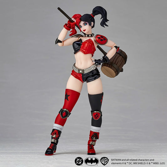 DC Comics Amazing Yamaguchi Revoltech Harley Quinn (Red x Black Ver.) SDCC 2025 Exclusive