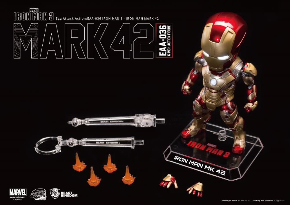 Iron Man 3 Egg Attack Action EAA-036 Iron Man Mark XLII