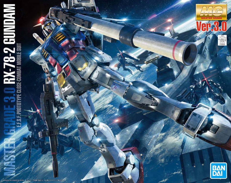 Mobile Suit Gundam MG RX-78-2 Gundam Ver. 3.0 1/100 Scale Model Kit (New Packaging)
