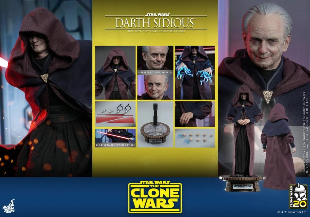 Star Wars: The Clone Wars TMS102 Darth Sidious 1/6th Scale Collectible Figure