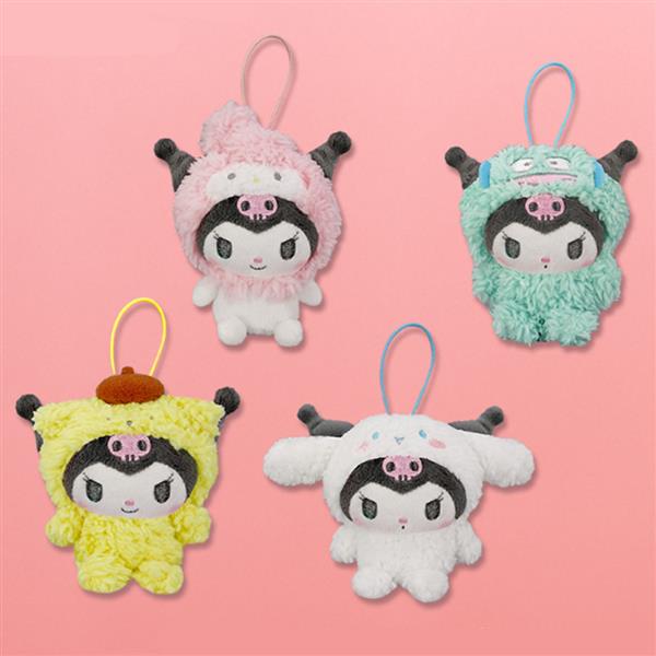 Kuromi Transform into a friend Mischievous mascot Keychain 11cm