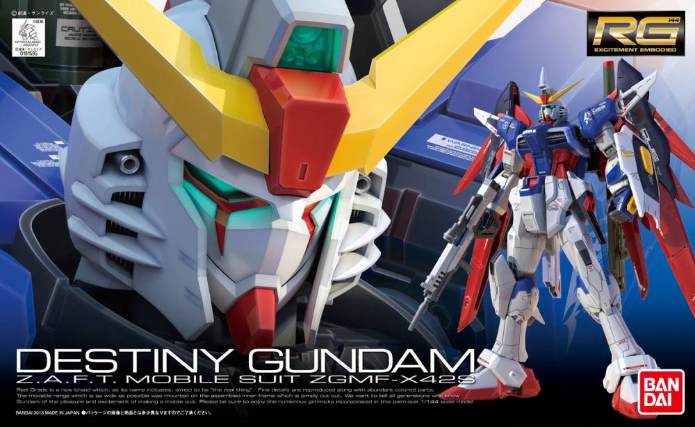 Mobile Suit Gundam SEED Destiny RG Destiny Gundam 1/144 Scale Model Kit (ZGMF-X42S)