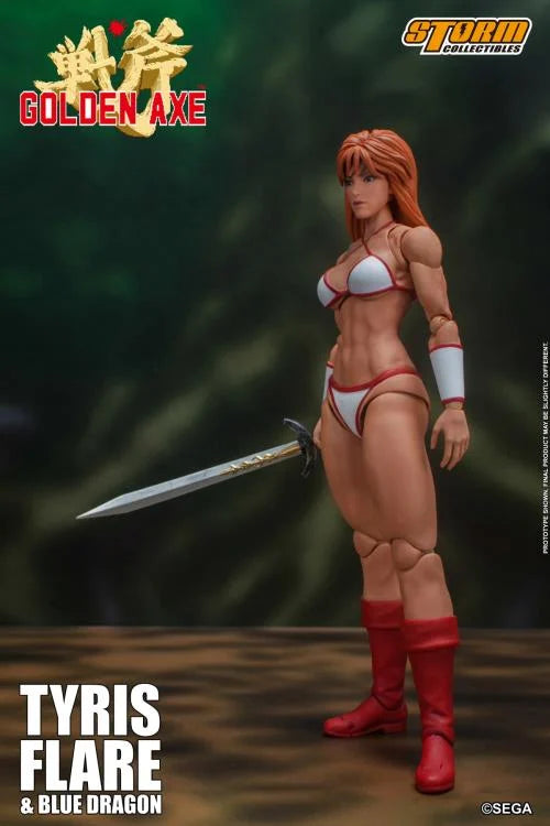 Golden Axe Tyris Flare and Blue Dragon 1/12 Scale Action Figure Set