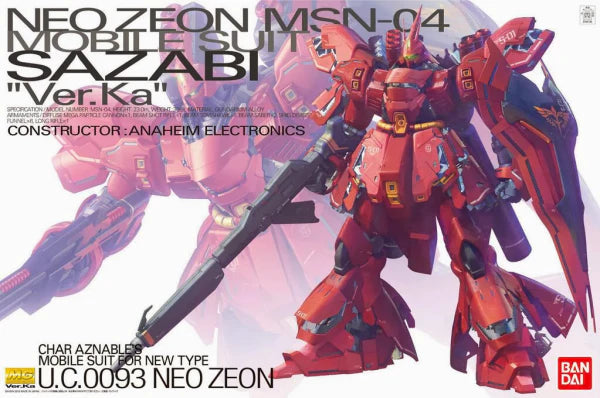 Mobile Suit Gundam: Char's Counterattack MG Sazabi (Ver.Ka) 1/100 Scale Model Kit