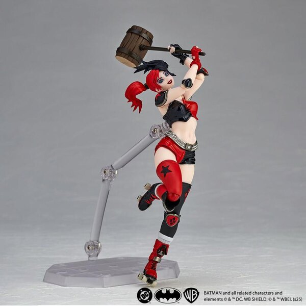 DC Comics Amazing Yamaguchi Revoltech Harley Quinn (Red x Black Ver.) SDCC 2025 Exclusive
