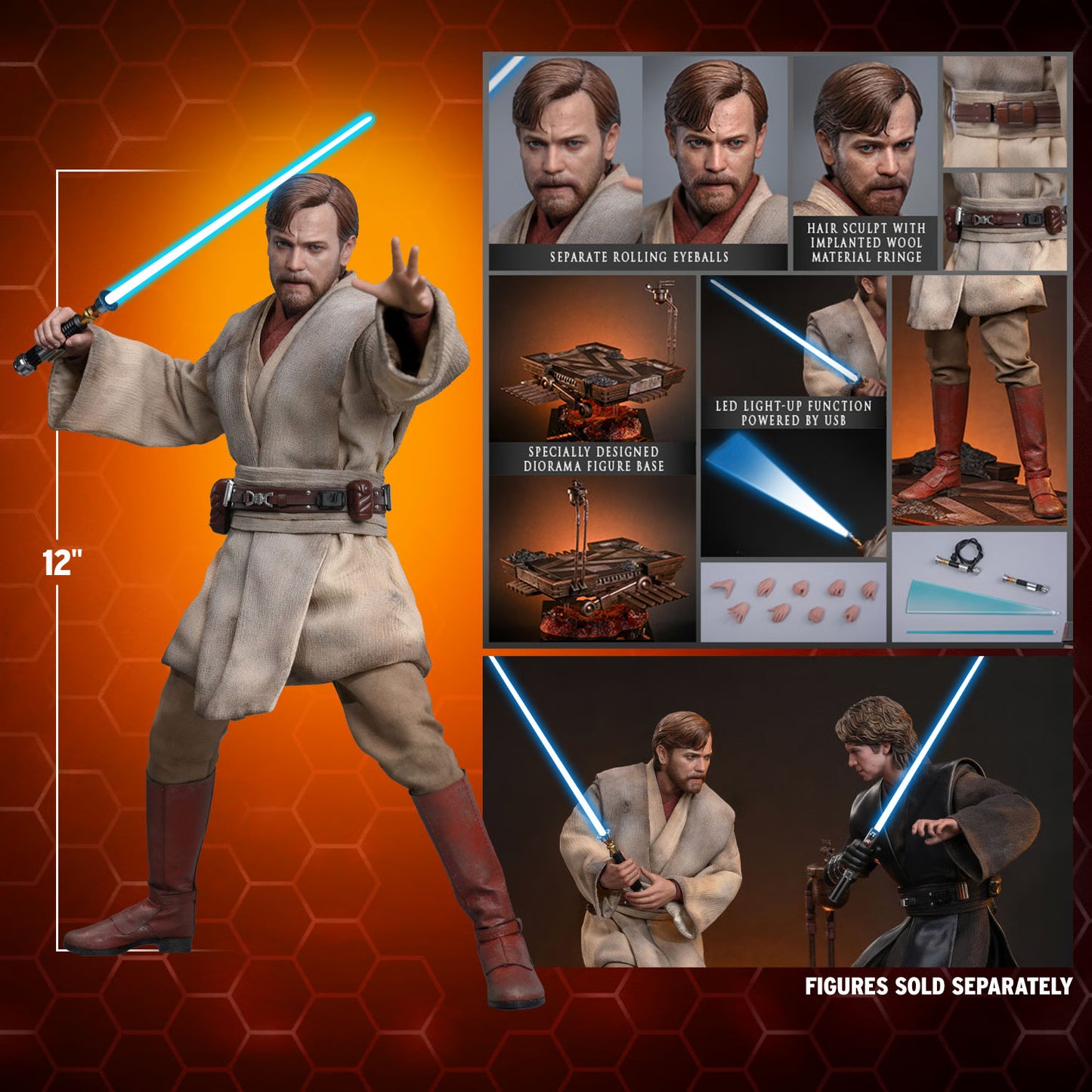Pre-Order: MMS843 Star Wars: Revenge of the Sith - Obi-Wan Kenobi (Mustafar)
