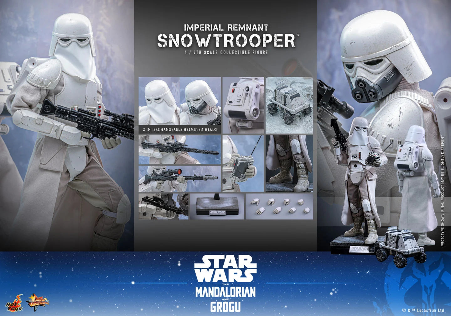 Pre-Order: Star Wars: The Mandalorian & Grogu MMS838 Imperial Remnant Snowtrooper 1/6th Scale Collectible Figure