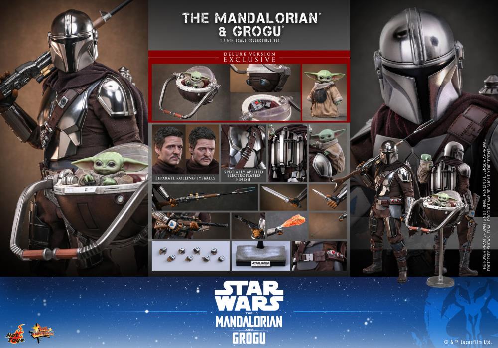 PRE-ORDER: Star Wars: The Mandalorian and Grogu MMS872 (Deluxe Ver.) 1/6th Scale Collectible Figure Set