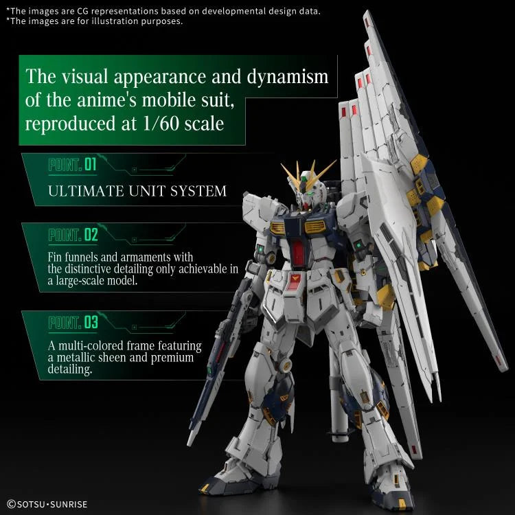 Mobile Suit Gundam PG Unleashed Nu Gundam 1/60 Scale Model Kit
