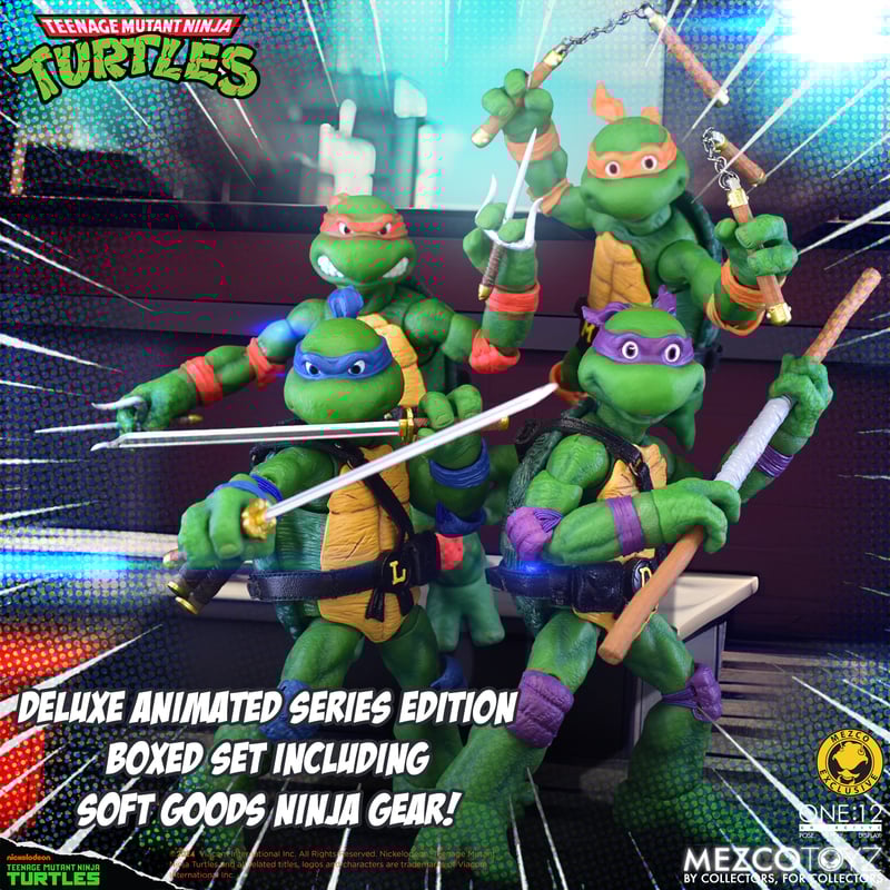 Teenage Mutant Ninja Turtles One:12 Collectibe Deluxe Boxed Set Animated Series Edition