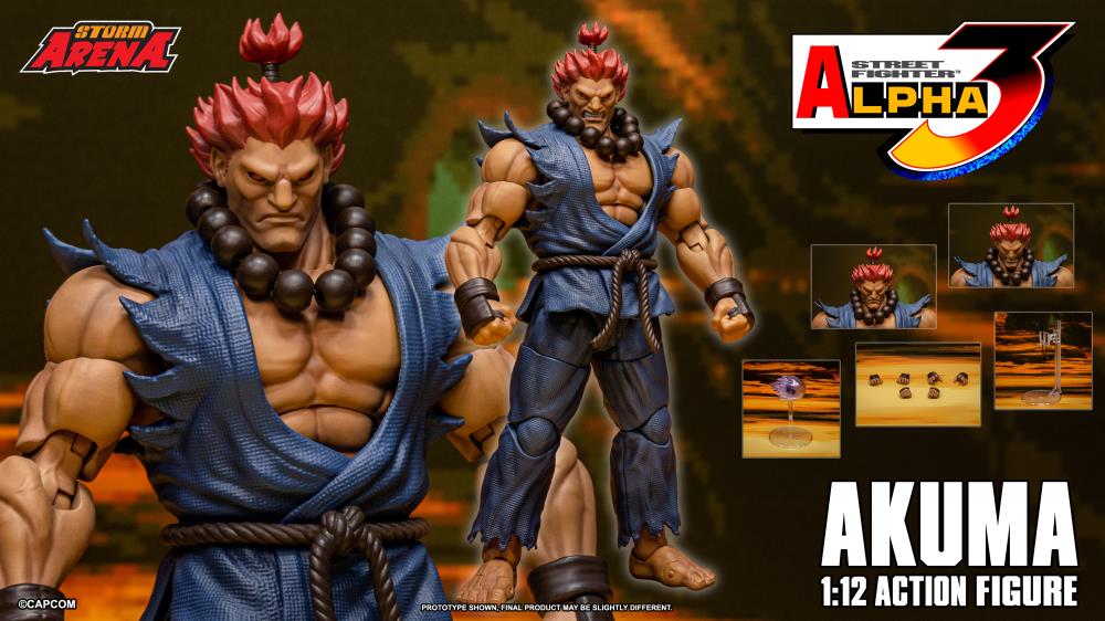 Pre-Order - Street Fighter Alpha 3 Storm Arena Akuma 1/12 Scale Action Figure