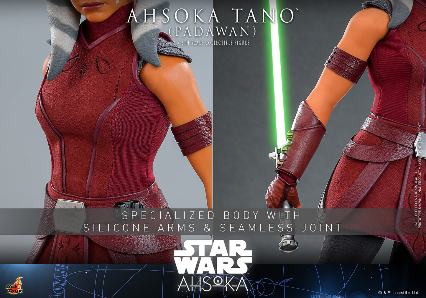 Star Wars: Ahsoka TMS123 Ahsoka Tano (Padawan) 1/6th Scale Collectible Figure *Dented Box & Shipper*