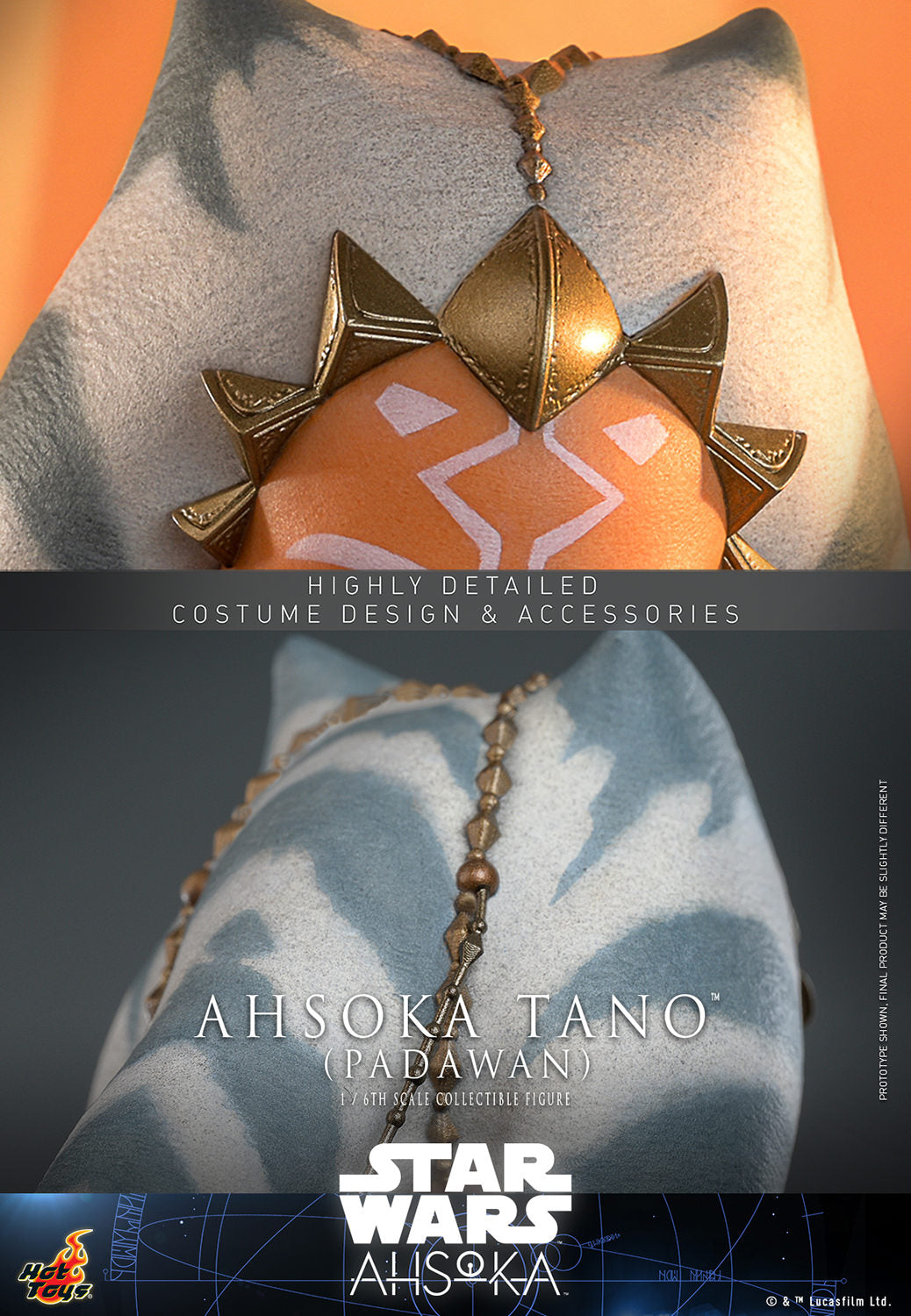 Star Wars: Ahsoka TMS123 Ahsoka Tano (Padawan) 1/6th Scale Collectible Figure *Dented Box & Shipper*