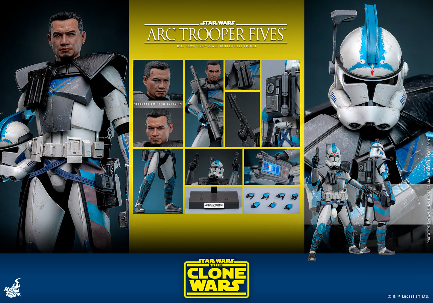 Star Wars: The Clone Wars TMS132 Arc Trooper Fives 1/6th Scale Collectible Figure