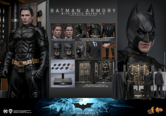 Pre-Order - The Dark Knight MMS750 Batman Armory with Bruce Wayne (2.0 Ver.) 1/6th Scale Collectible Figure Set