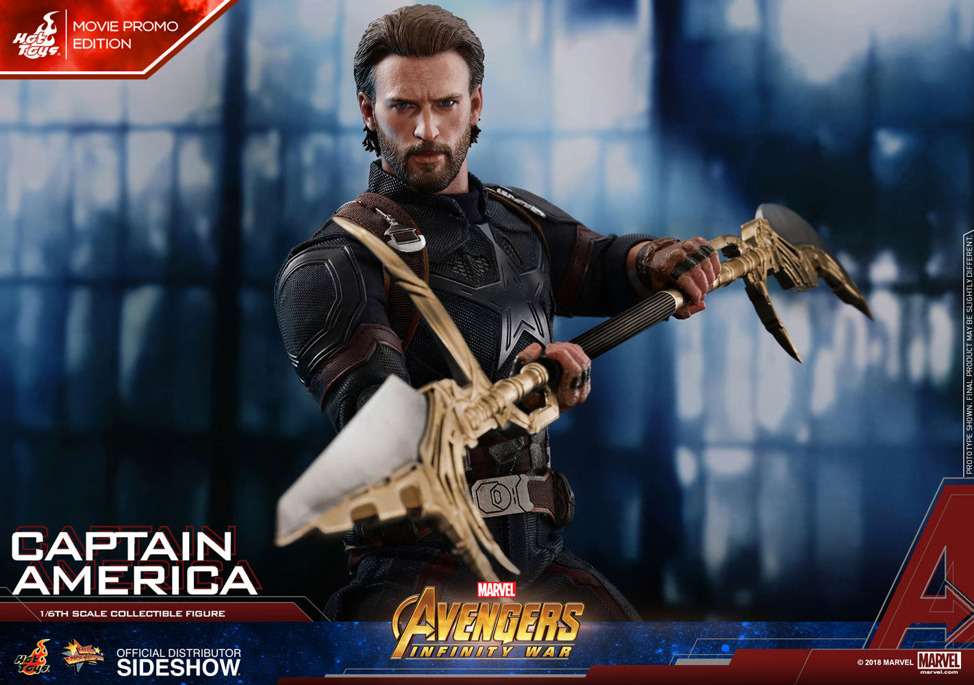 Avengers: Infinity War - Captain America Movie Promo Ed. MMS481 1/6th Scale Exclusive Collectible Figure