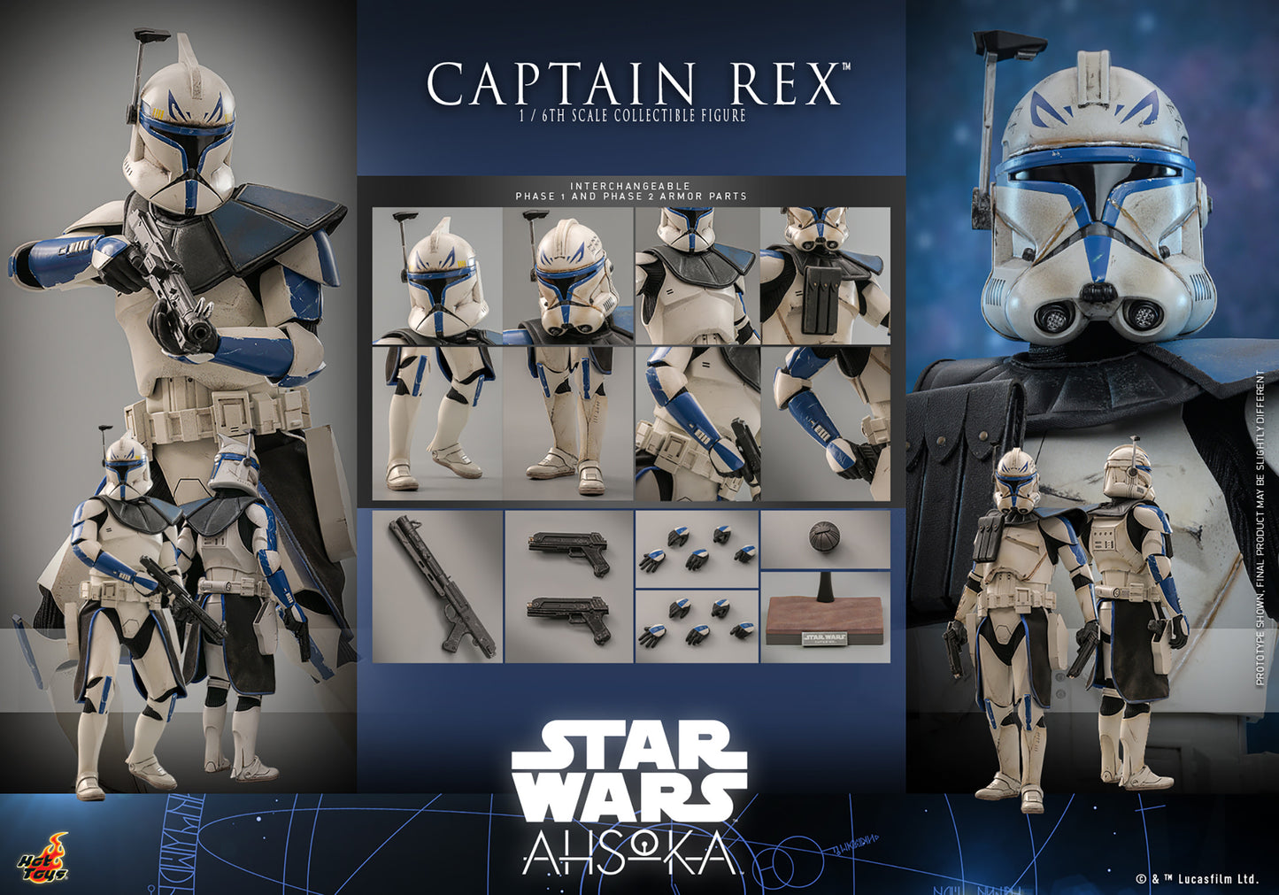 Star Wars: Ahsoka TMS119 Captain Rex 1/6th Scale Collectible Figure