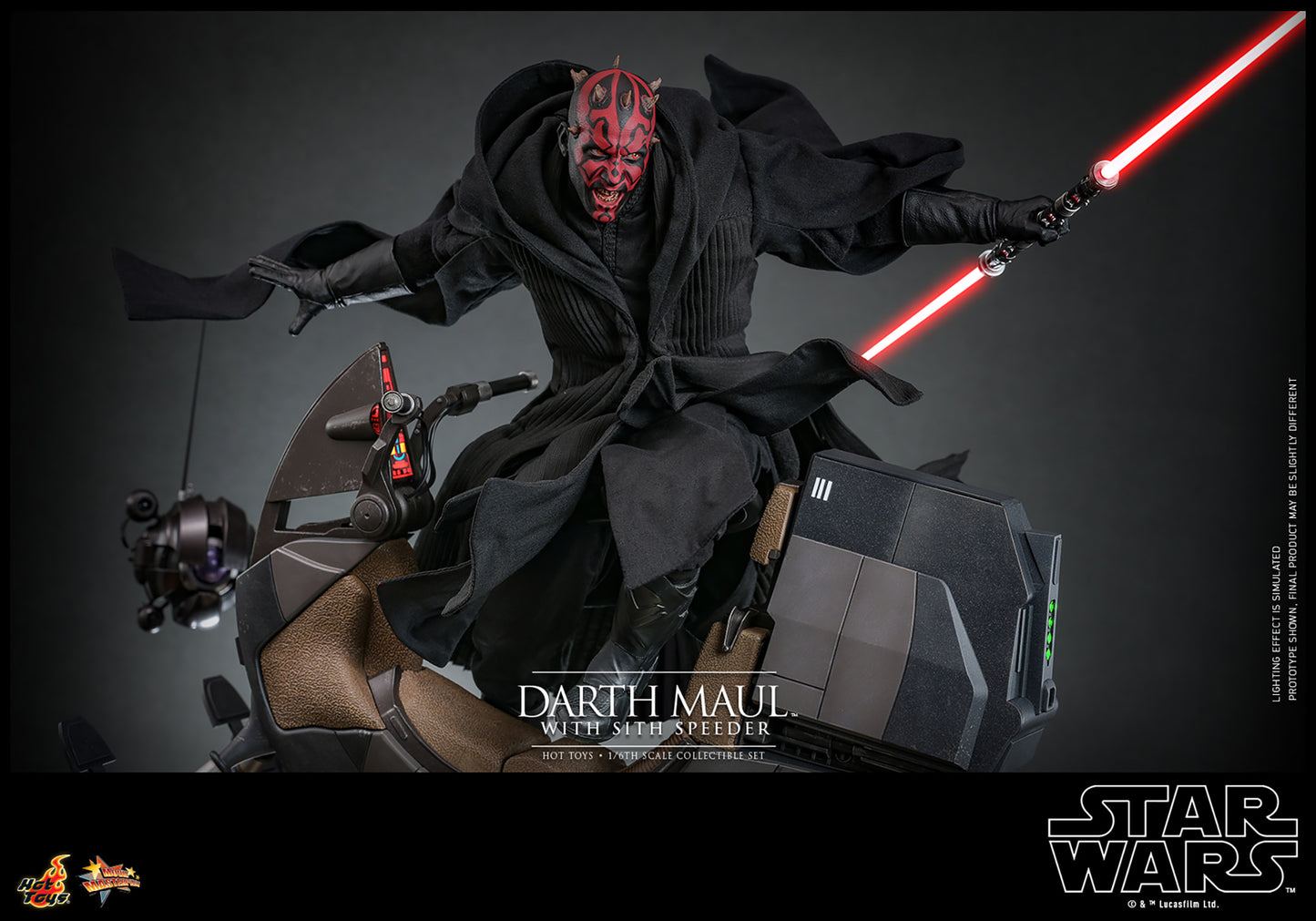 Star Wars: The Phantom Menace MMS749 Darth Maul With Sith Speeder 1/6th Scale Collectible Figure Set