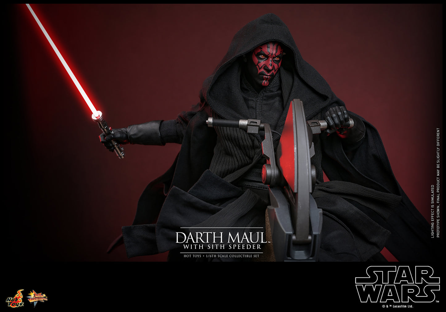 Star Wars: The Phantom Menace MMS749 Darth Maul With Sith Speeder 1/6th Scale Collectible Figure Set