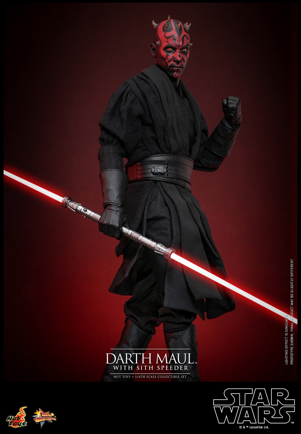 Star Wars: The Phantom Menace MMS749 Darth Maul With Sith Speeder 1/6th Scale Collectible Figure Set