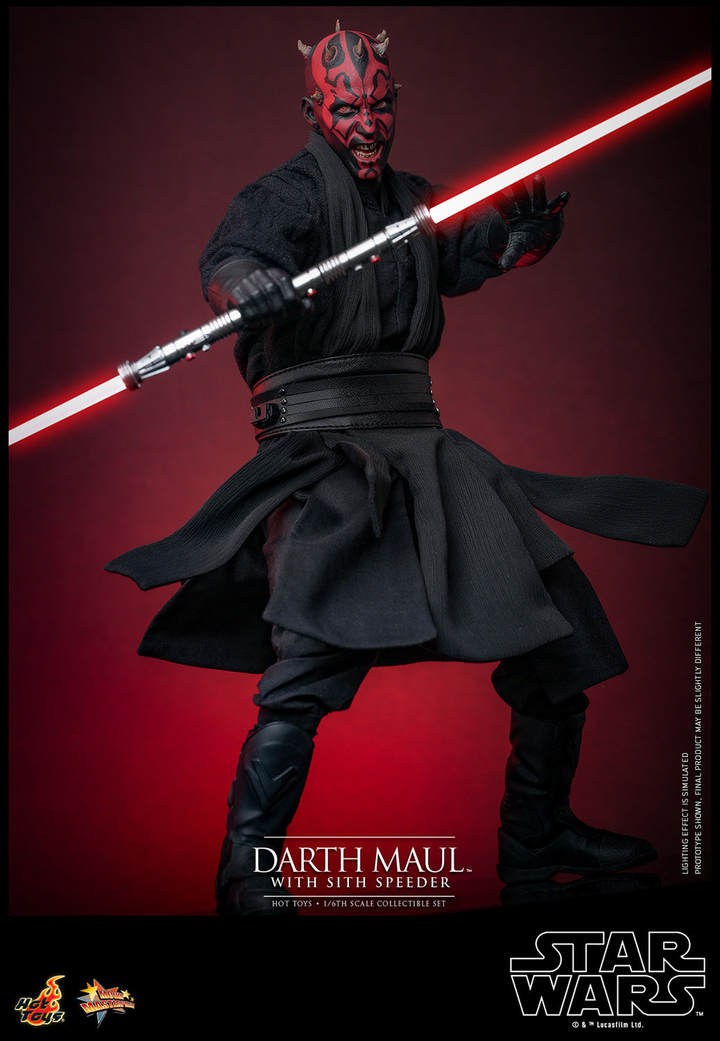 Star Wars: The Phantom Menace MMS749 Darth Maul With Sith Speeder 1/6th Scale Collectible Figure Set