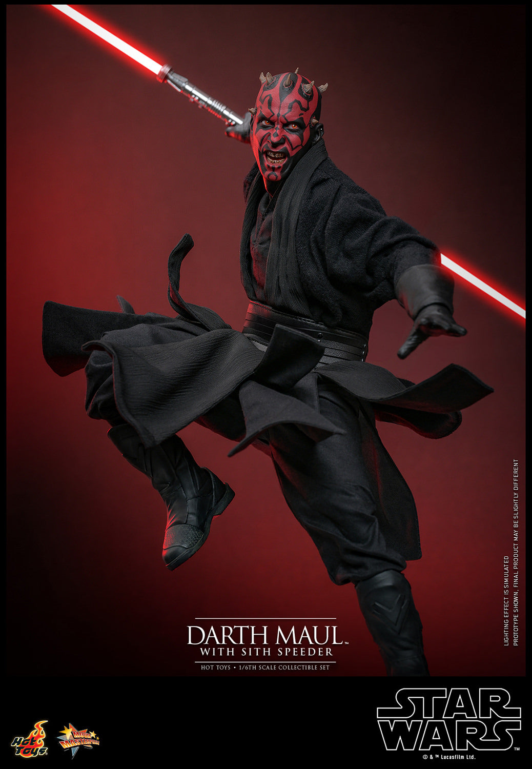 Star Wars: The Phantom Menace MMS749 Darth Maul With Sith Speeder 1/6th Scale Collectible Figure Set