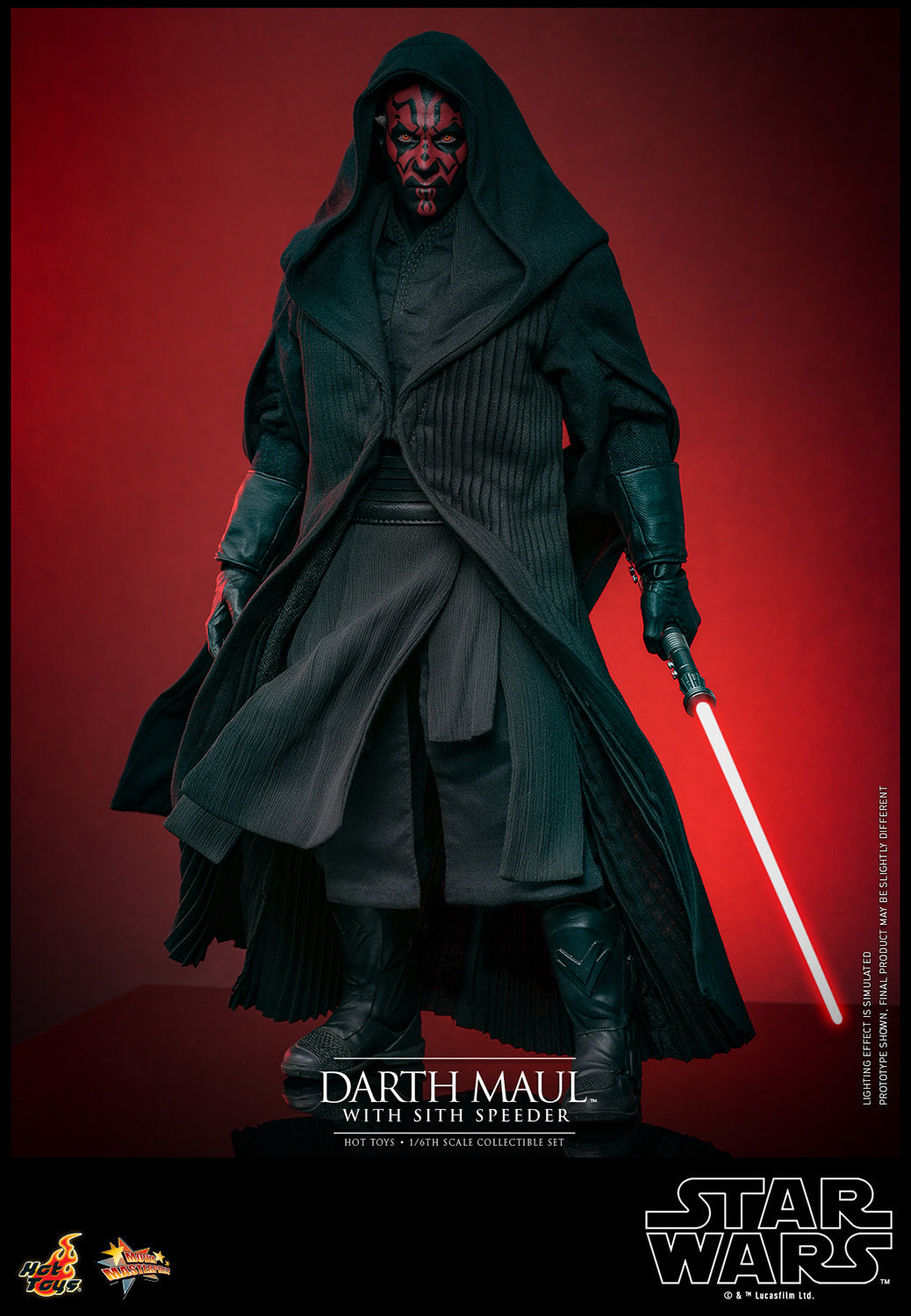 Star Wars: The Phantom Menace MMS749 Darth Maul With Sith Speeder 1/6th Scale Collectible Figure Set