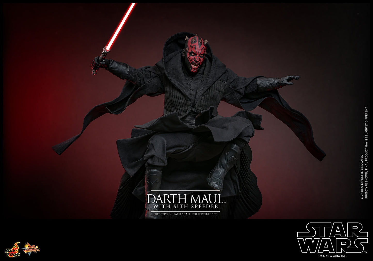 Star Wars: The Phantom Menace MMS749 Darth Maul With Sith Speeder 1/6th Scale Collectible Figure Set