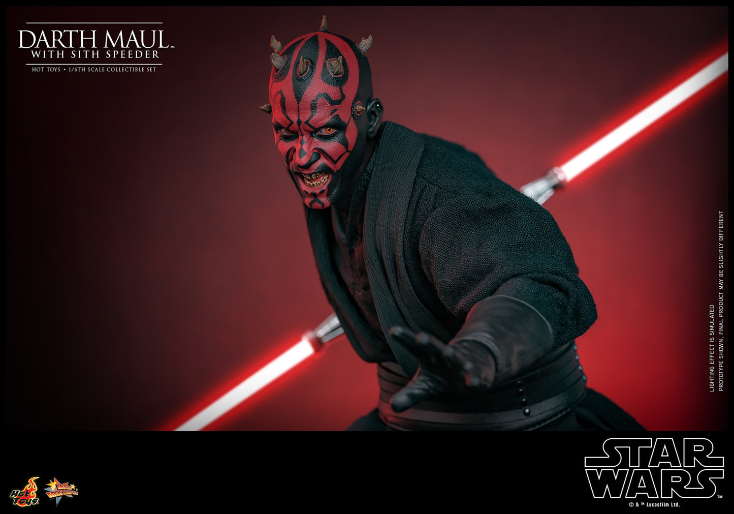 Star Wars: The Phantom Menace MMS749 Darth Maul With Sith Speeder 1/6th Scale Collectible Figure Set