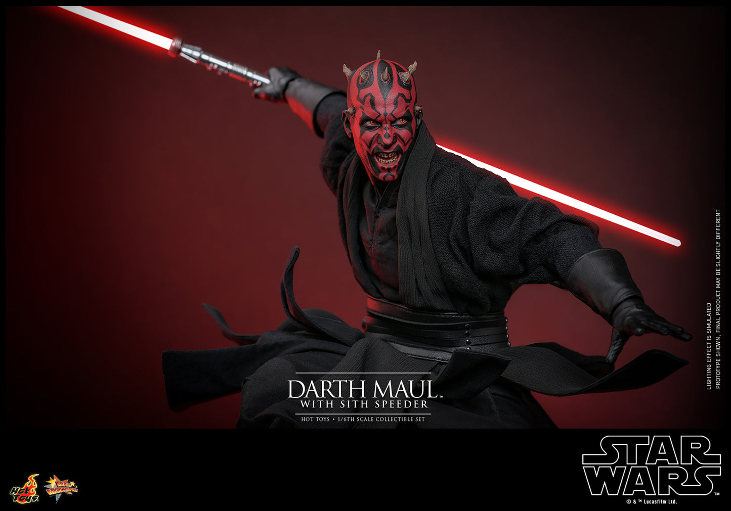 Star Wars: The Phantom Menace MMS749 Darth Maul With Sith Speeder 1/6th Scale Collectible Figure Set
