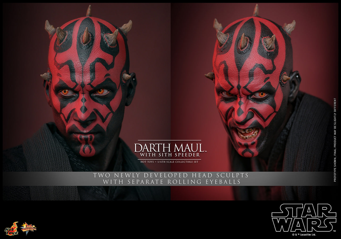 Star Wars: The Phantom Menace MMS749 Darth Maul With Sith Speeder 1/6th Scale Collectible Figure Set