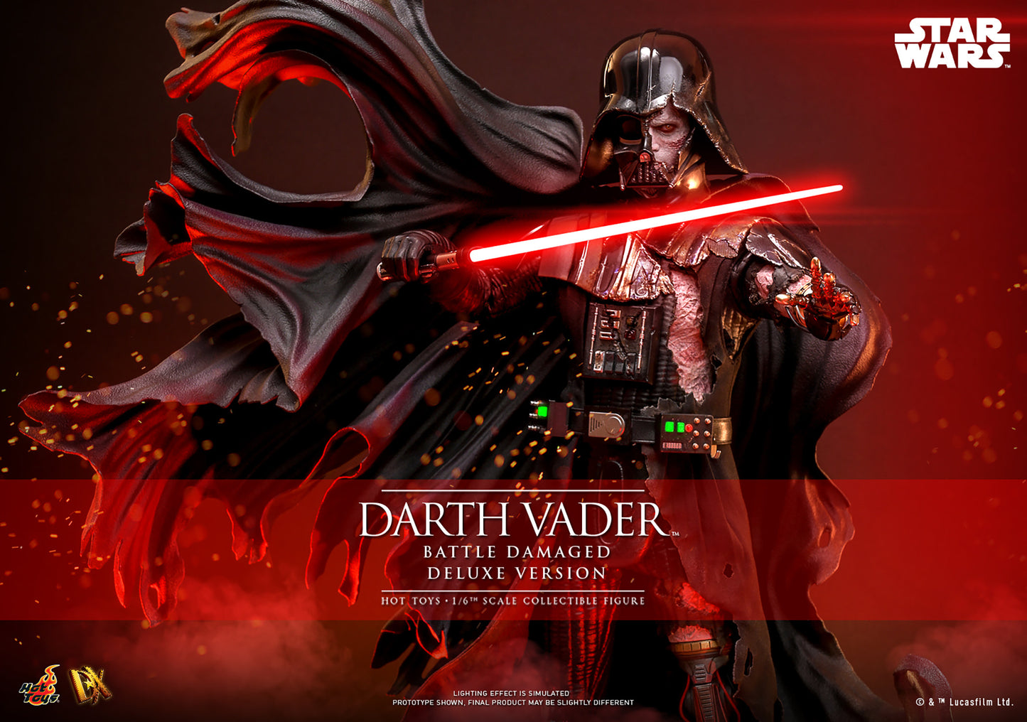 Pre-Order - Star Wars DX45 Darth Vader (Battle Damaged) Deluxe 1/6th Scale Collectible Figure