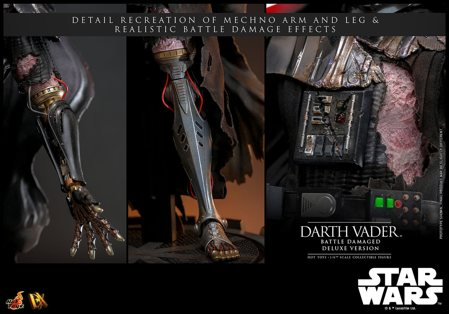 Pre-Order - Star Wars DX45 Darth Vader (Battle Damaged) Deluxe 1/6th Scale Collectible Figure