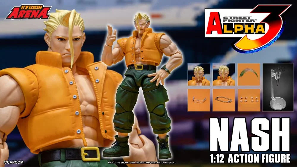 Pre-Order - Street Fighter Alpha 3 Storm Arena Nash 1/12 Scale Action Figure
