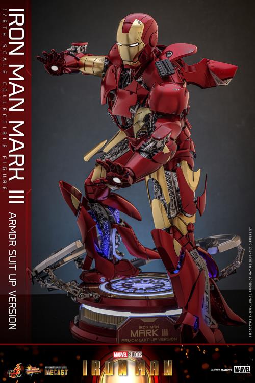 Pre-Order - Marvel MMS825 Iron Man Mark III (Armor Suit Up Ver.) 1/6th Scale Collectible Figure