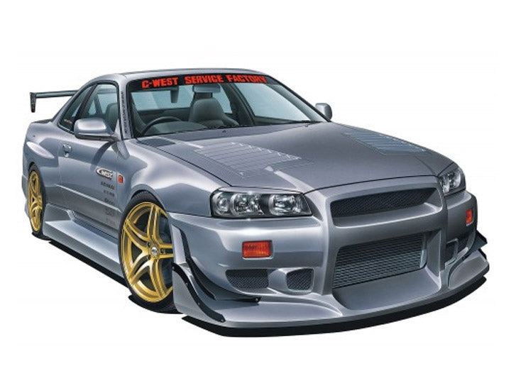 Nissan (2002) C-West BNR34 Skyline GT-R 1/24 Scale Model Kit