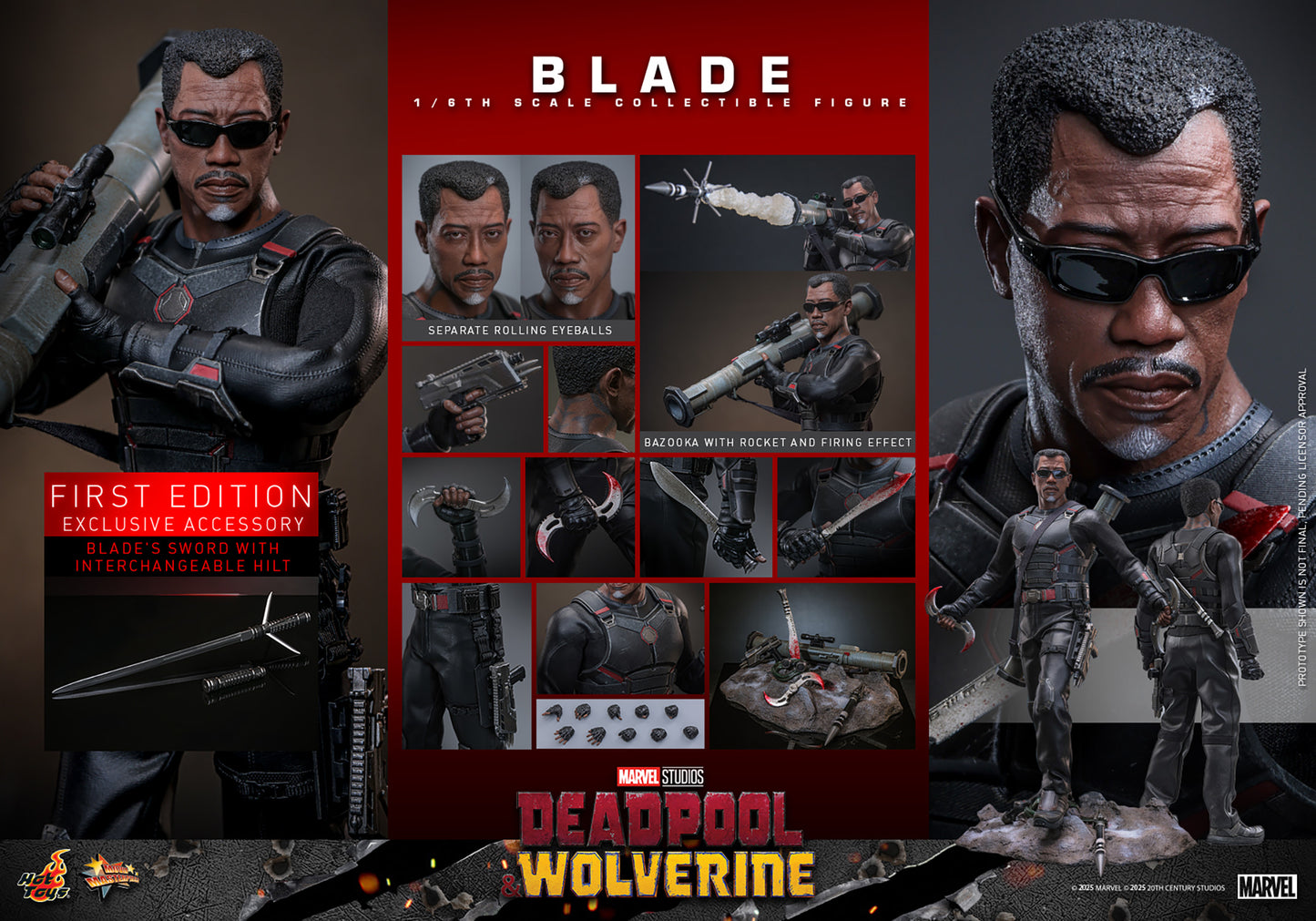 Pre-Order - Deadpool & Wolverine MMS791 Blade 1/6th Scale Collectible Figure