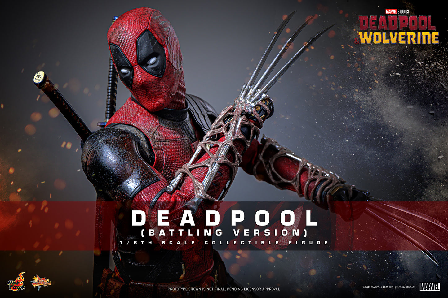 Pre-Order - Deadpool & Wolverine MMS782 Deadpool (Battling Ver.) 1/6th Scale Collectible Figure