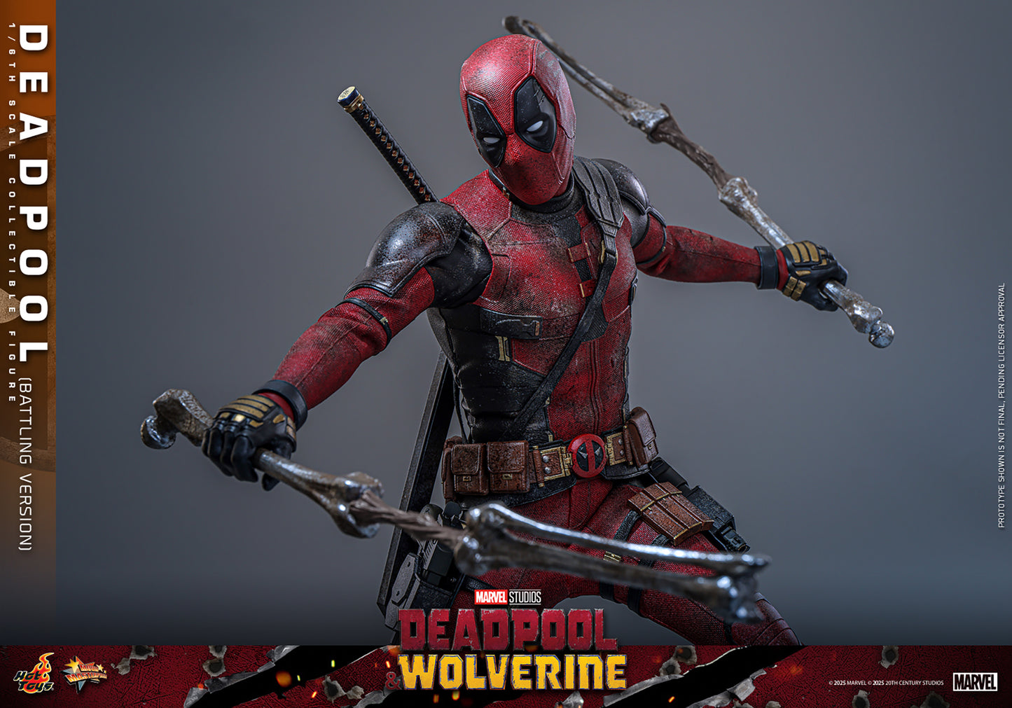 Pre-Order - Deadpool & Wolverine MMS782 Deadpool (Battling Ver.) 1/6th Scale Collectible Figure
